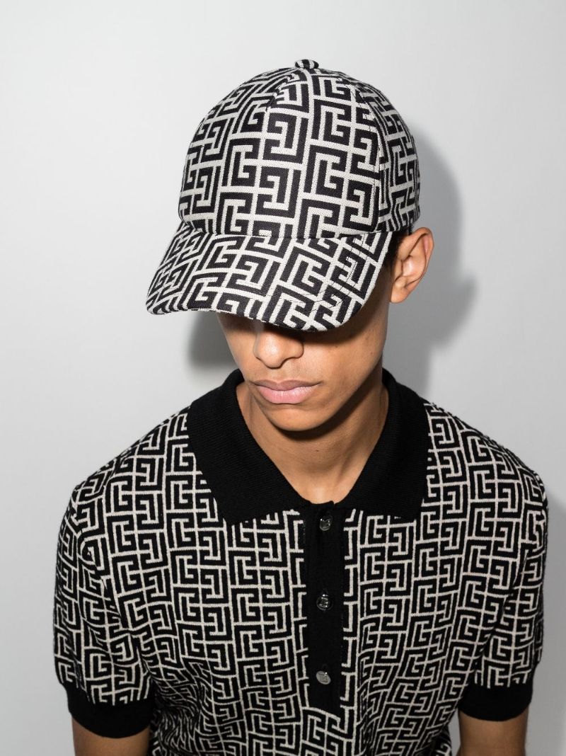 Black and White Monogram Baseball Cap