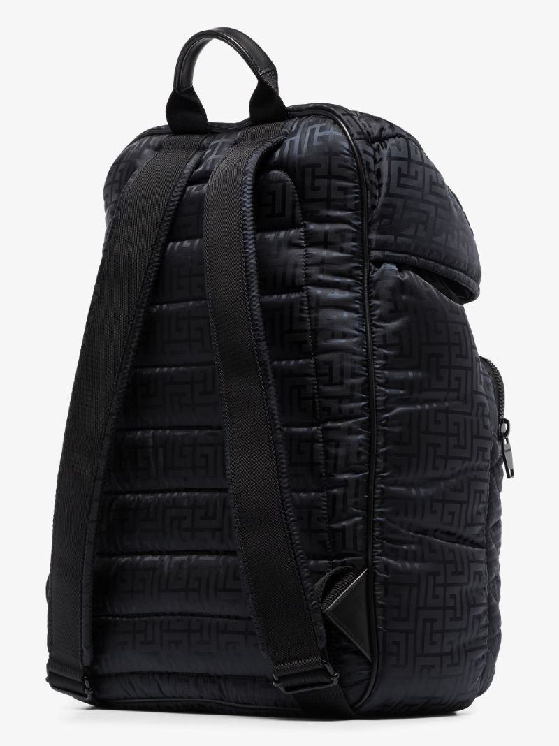 Tonal Monogram Logo Patch Backpack