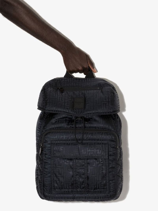 Tonal Monogram Logo Patch Backpack