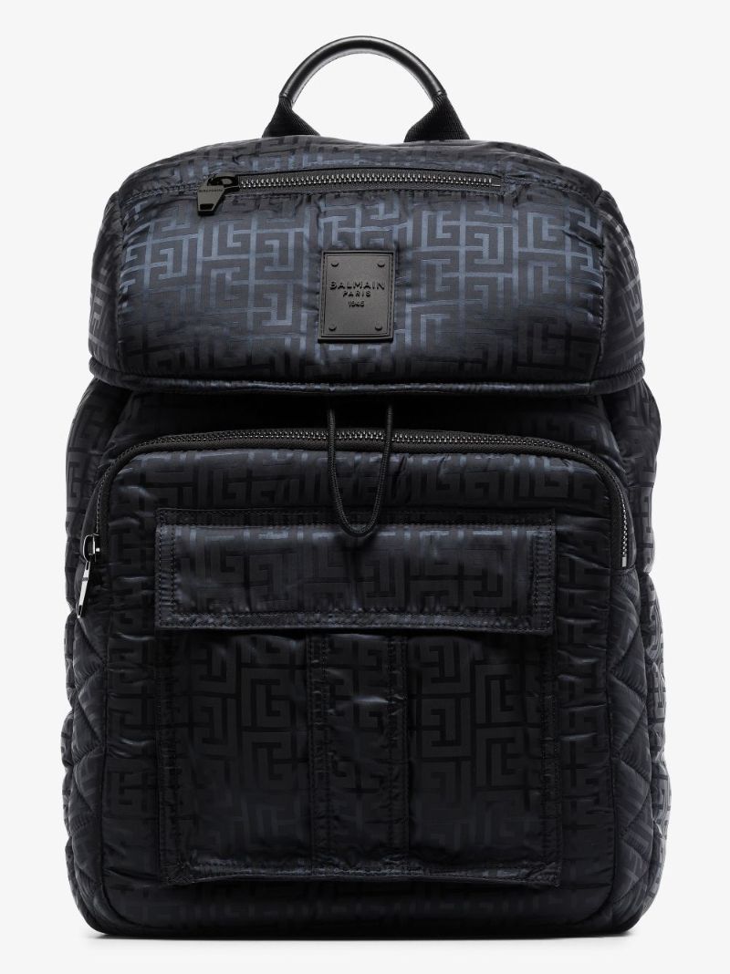 Tonal Monogram Logo Patch Backpack