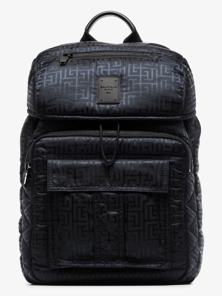 Tonal Monogram Logo Patch Backpack