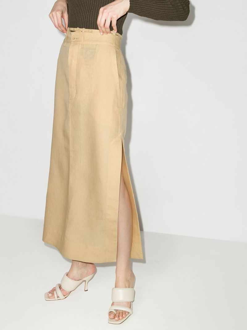 La Jupe Terraio Waist Strap Midi Skirt