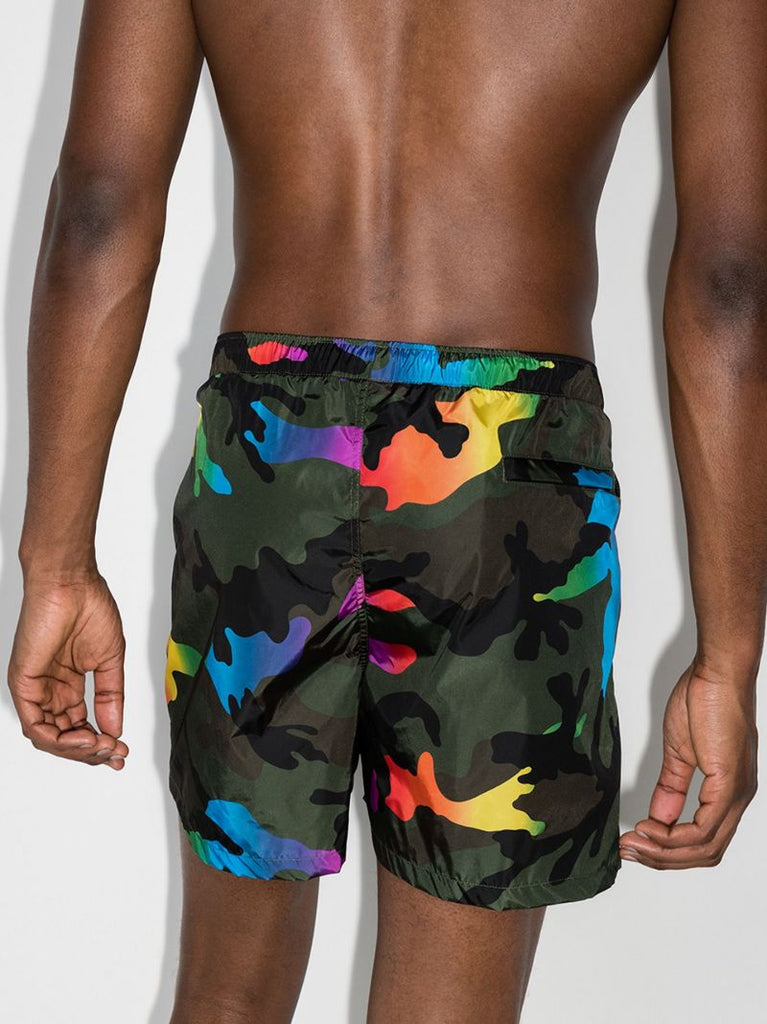 Camouflage-print Swim Shorts