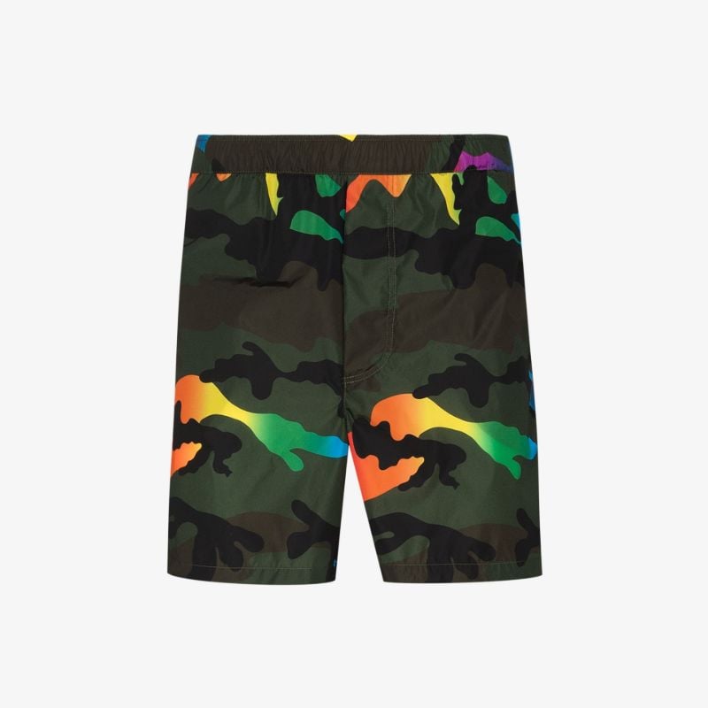 Camouflage-print Swim Shorts