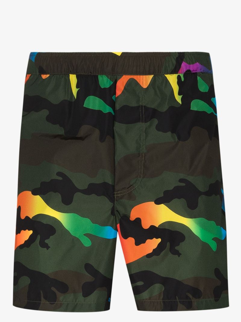 Camouflage-print Swim Shorts