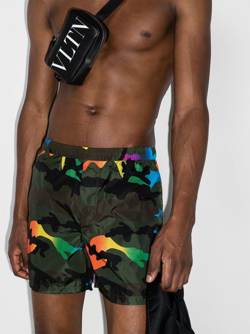 Camouflage-print Swim Shorts