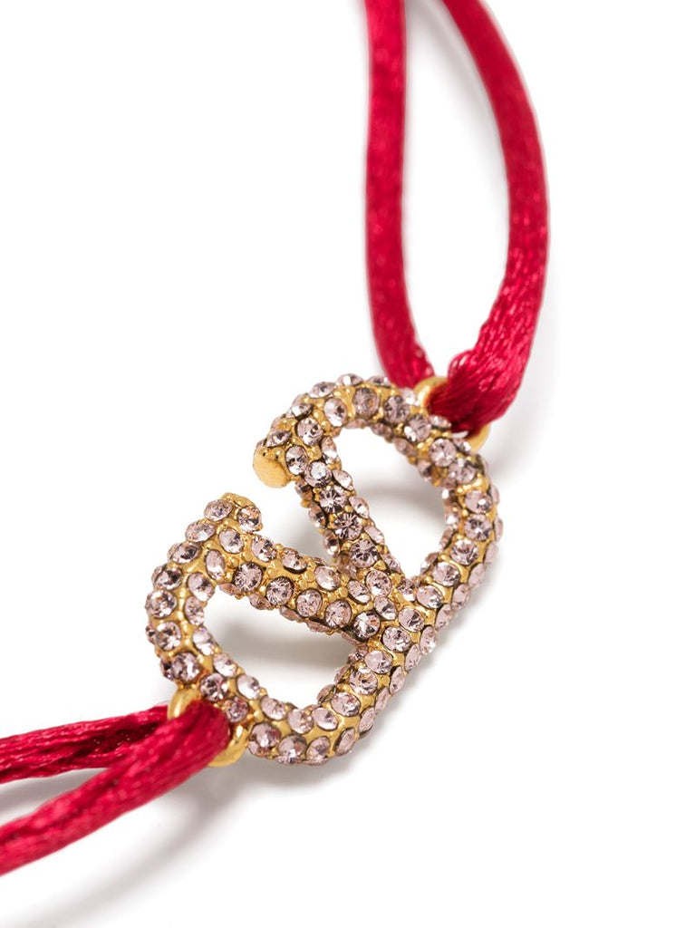 Red Vlogo Signature Crystal Bracelet