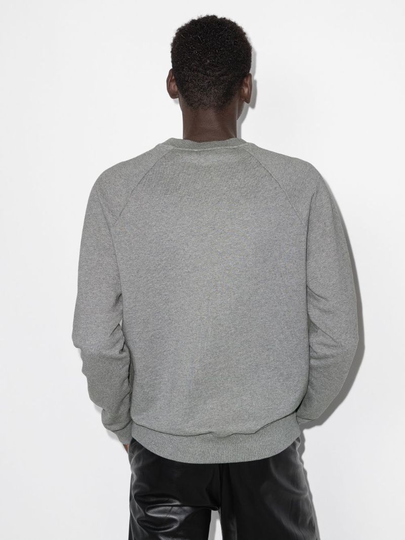 Grey Flocked Logo Sweatshirt