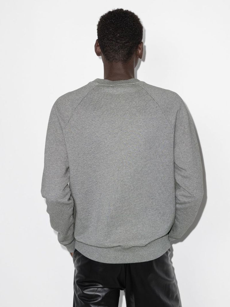 Grey Flocked Logo Sweatshirt