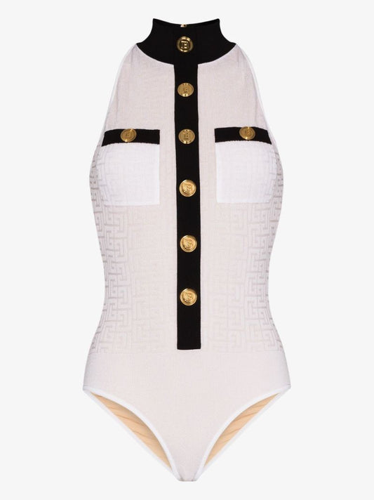 Sleeveless Monogram Bodysuit