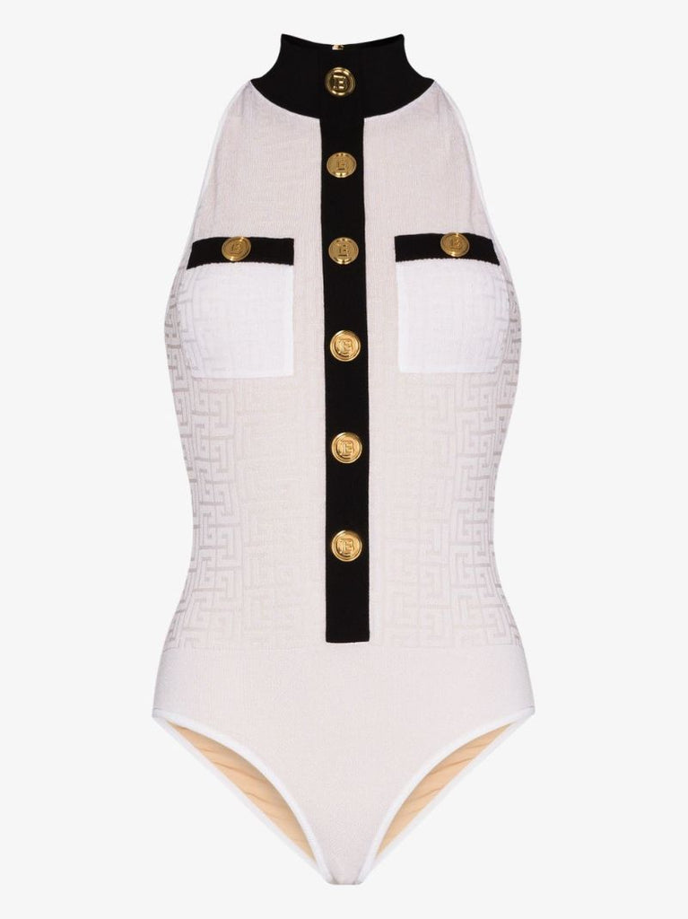Sleeveless Monogram Bodysuit