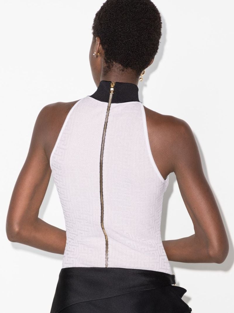 Sleeveless Monogram Bodysuit