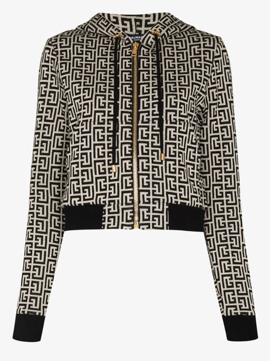 Monogram Cropped Hoodie