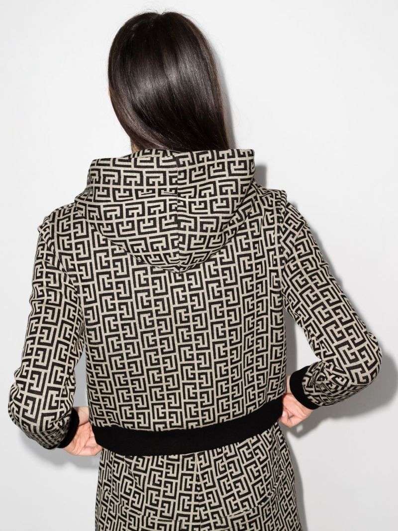 Monogram Cropped Hoodie