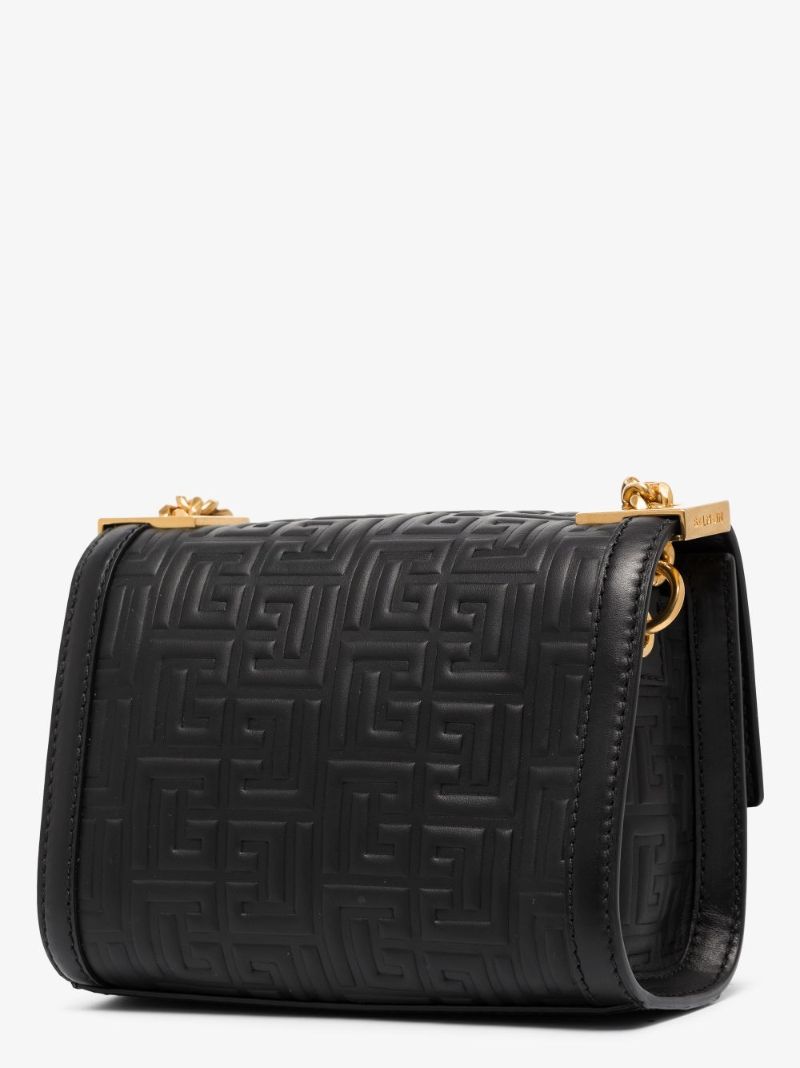 Black 1945 Monogram Embossed Leather Cross Body Bag
