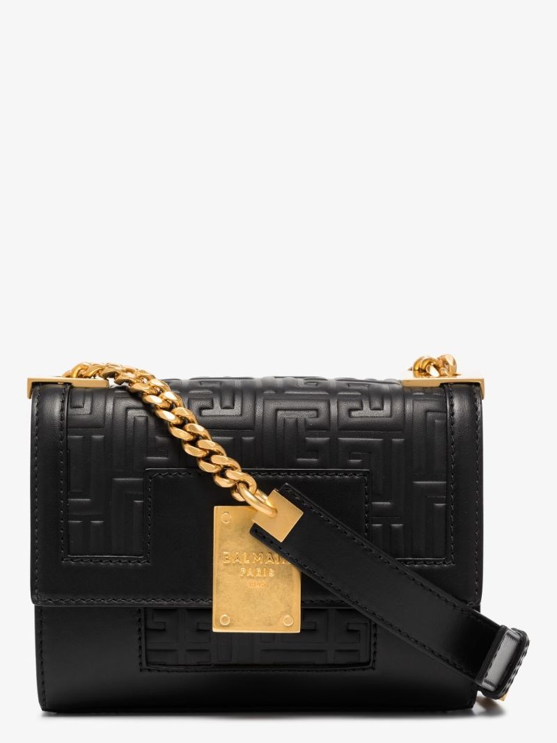 Black 1945 Monogram Embossed Leather Cross Body Bag