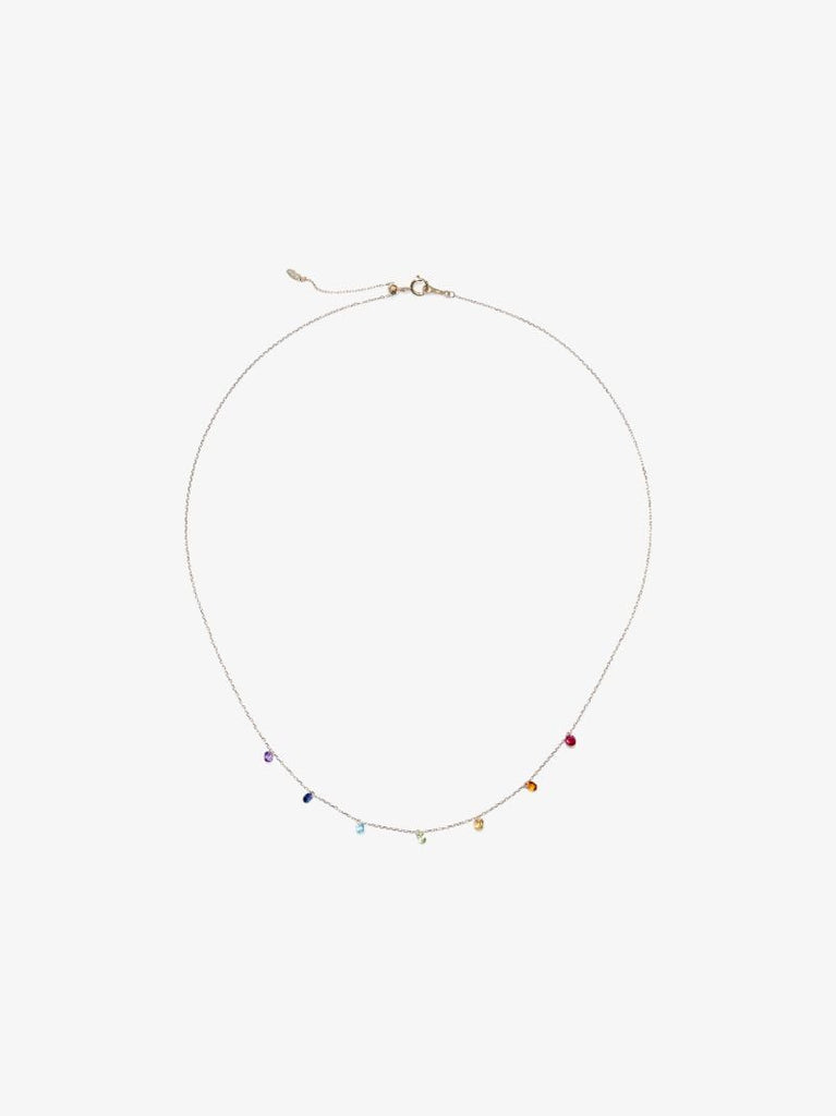 18k Yellow Gold Chakras Sapphire Necklace