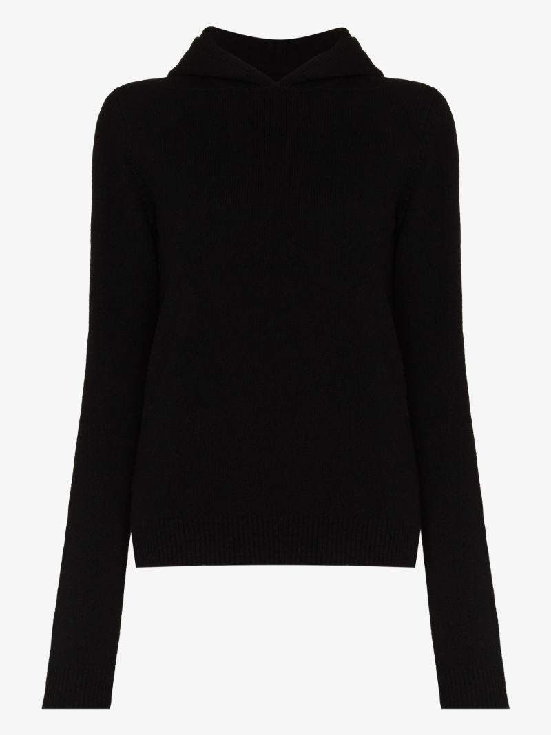 Ribbed Hooded Cashmere Sweater