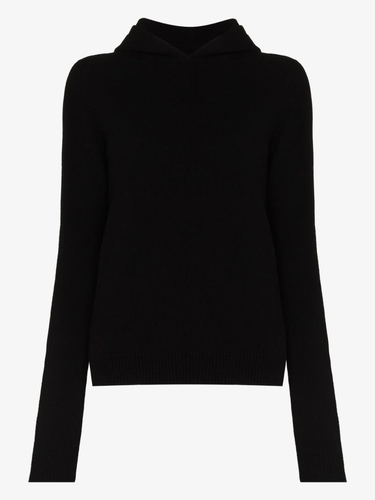 Ribbed Hooded Cashmere Sweater