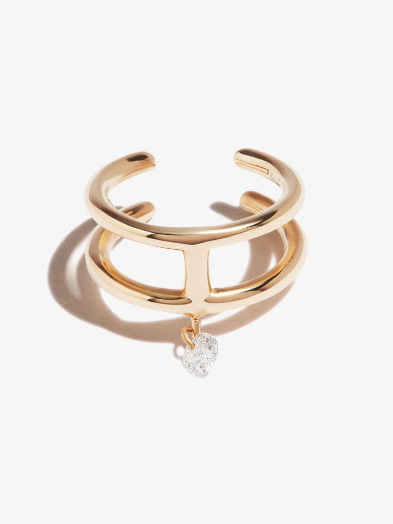 18k Yellow Gold Diamond Ear Cuff