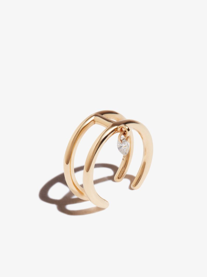 18k Yellow Gold Diamond Ear Cuff