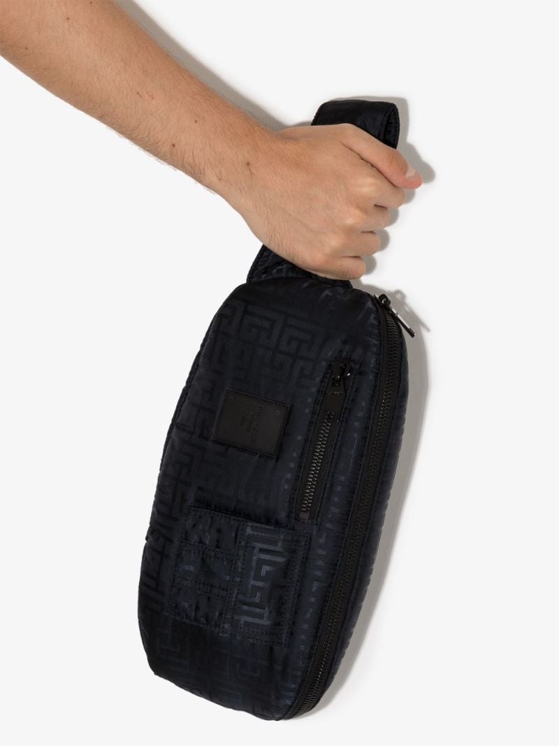 Black Tonal Monogram Cross Body Bag