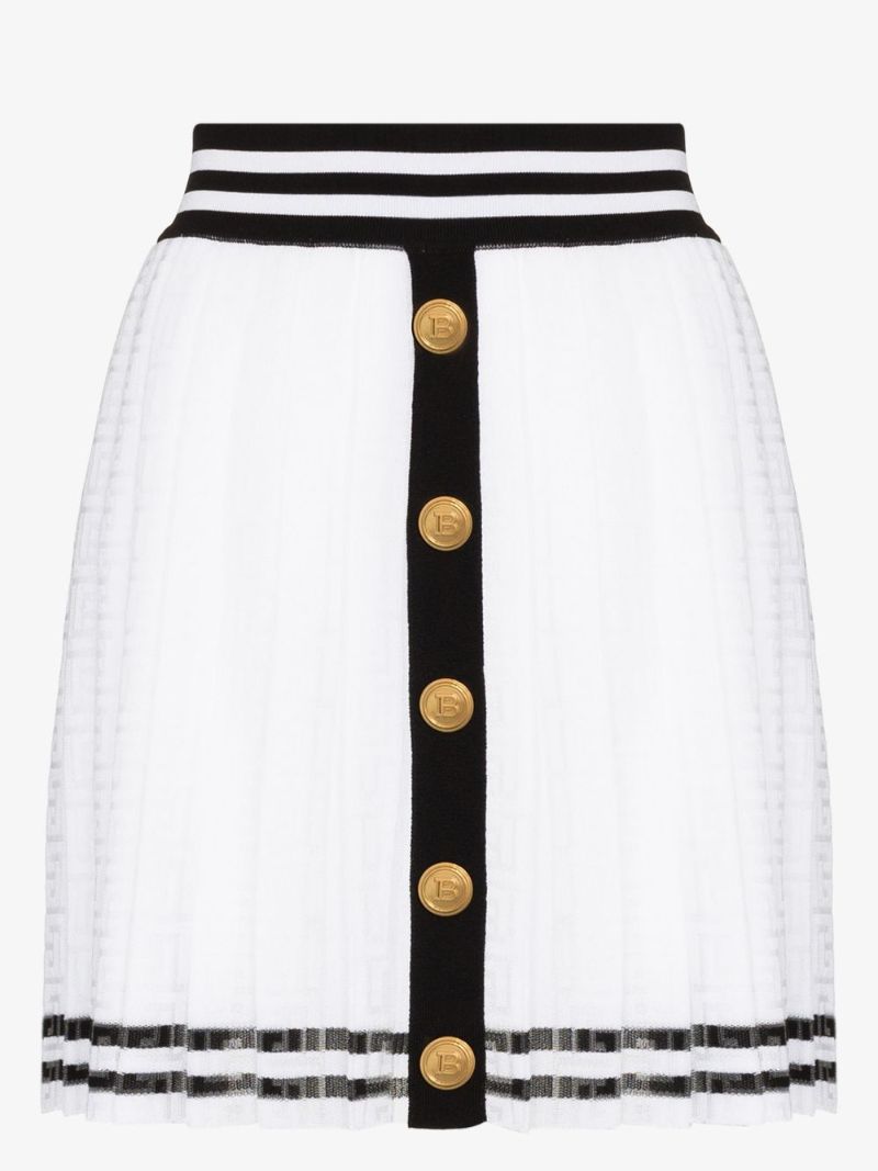 High Waist Pleated Mini Skirt