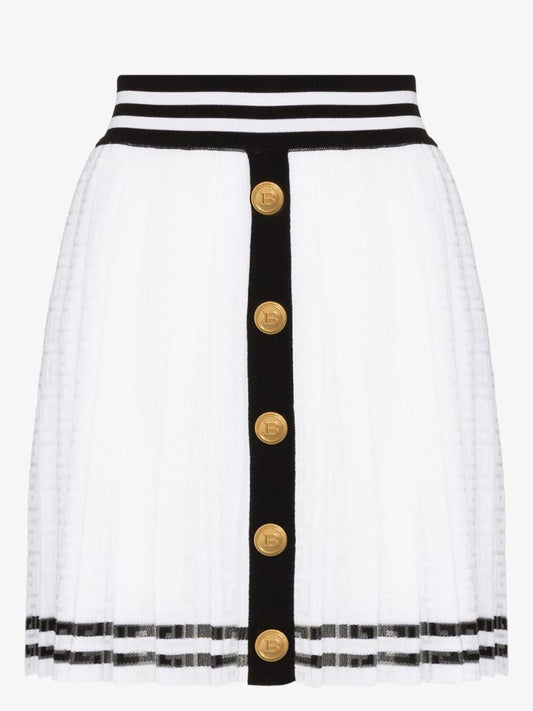 High Waist Pleated Mini Skirt