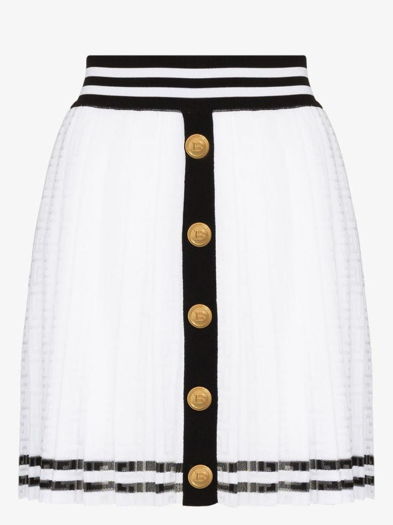 High Waist Pleated Mini Skirt