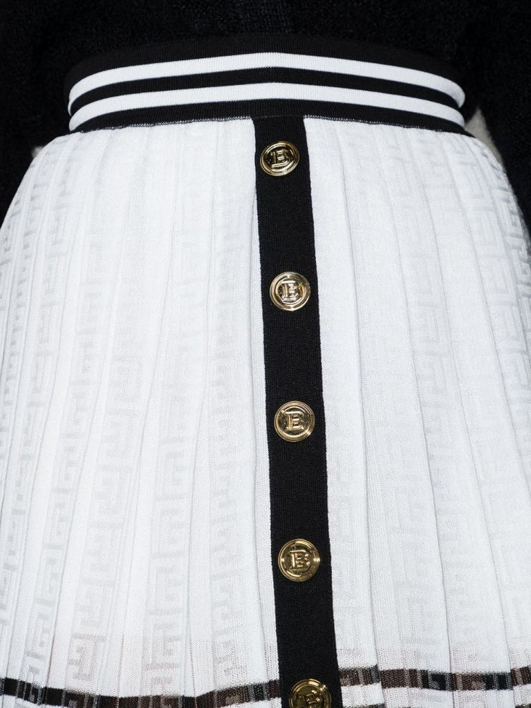 High Waist Pleated Mini Skirt