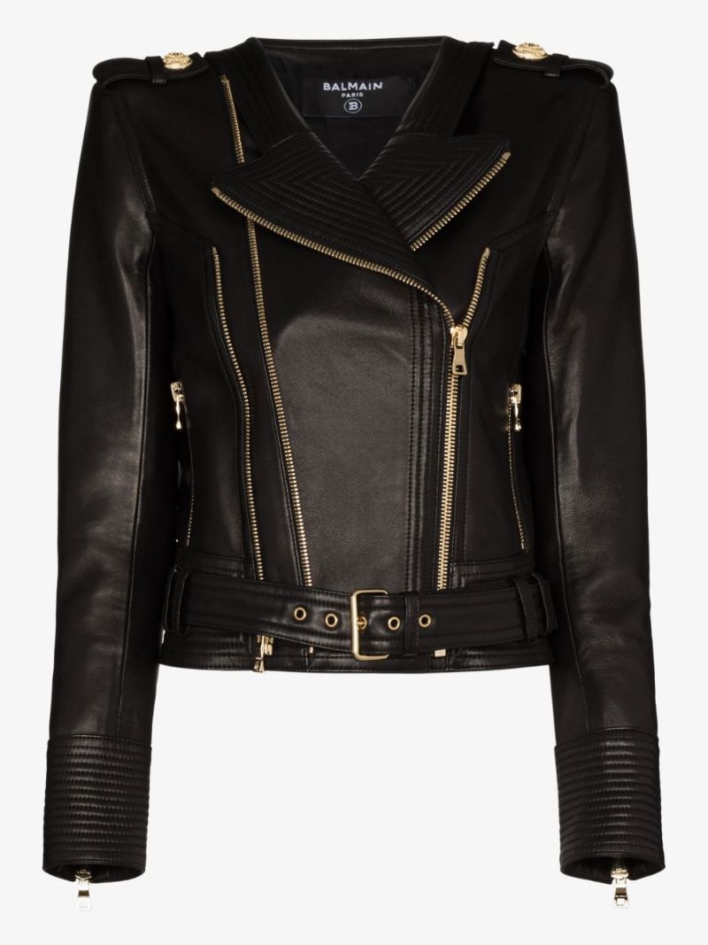 Cropped Leather Jacket