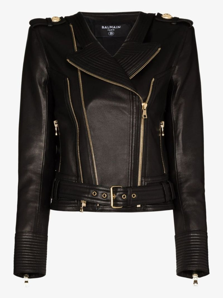 Cropped Leather Jacket
