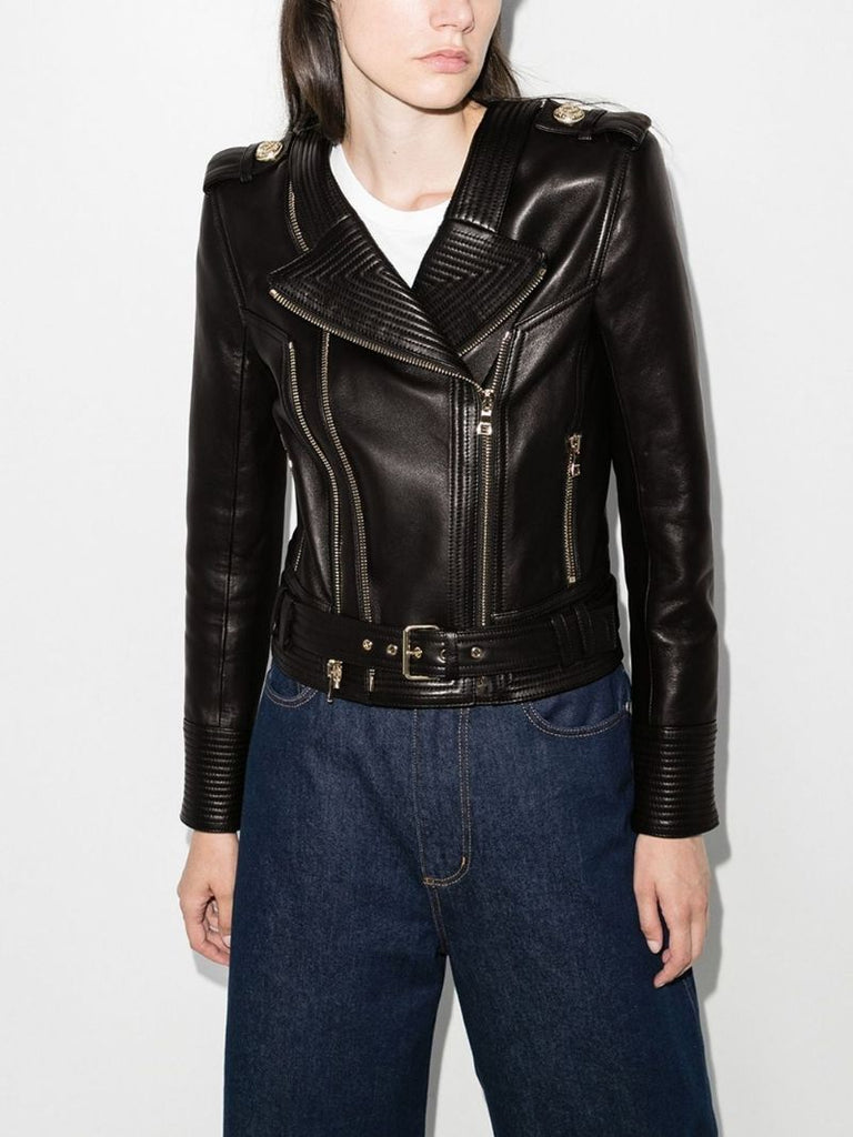 Cropped Leather Jacket