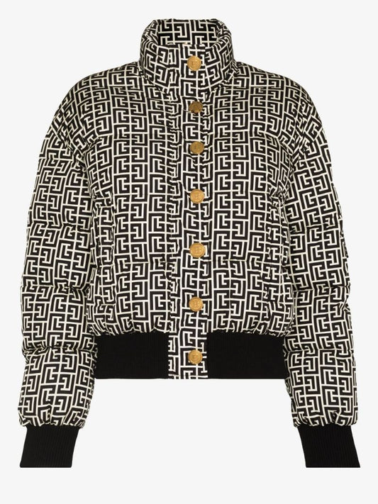 Monogram Print Puffer Jacket