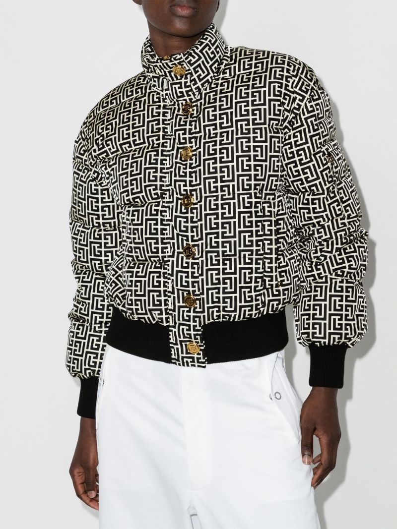 Monogram Print Puffer Jacket