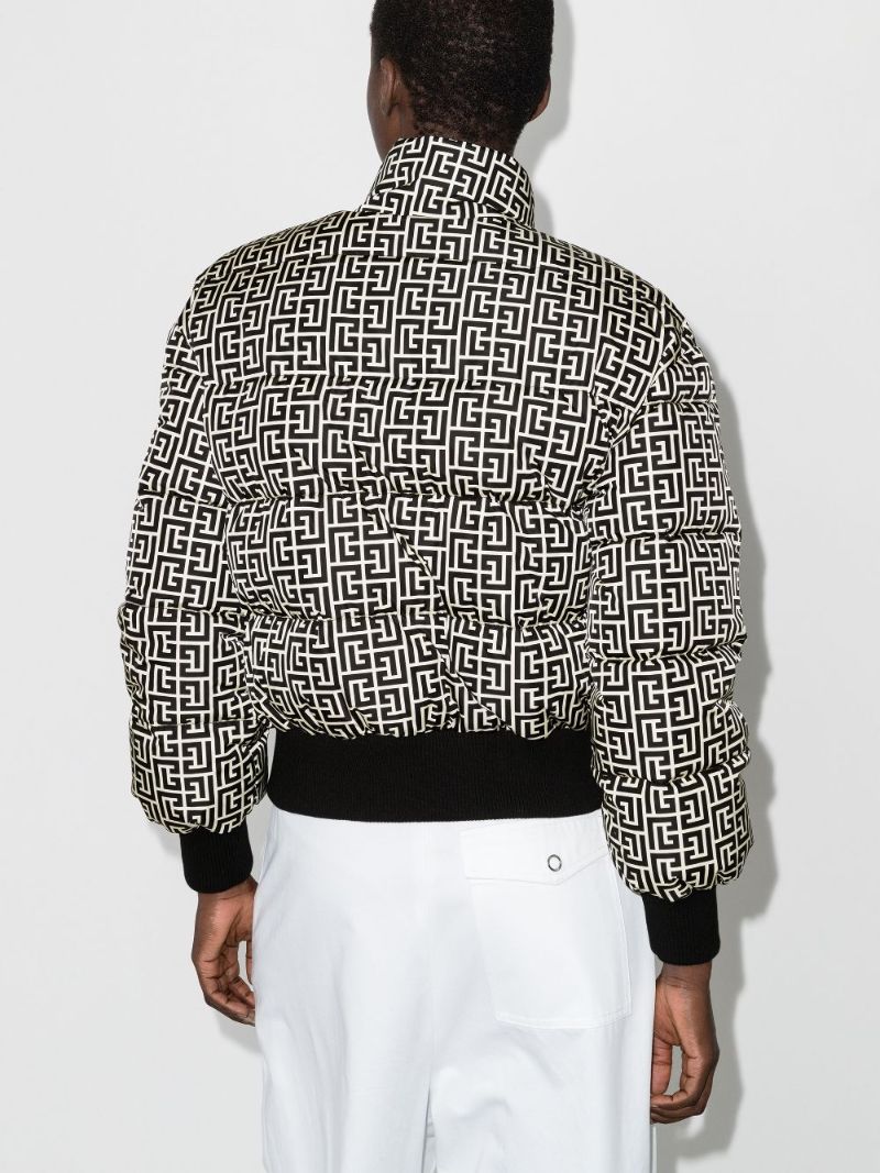 Monogram Print Puffer Jacket