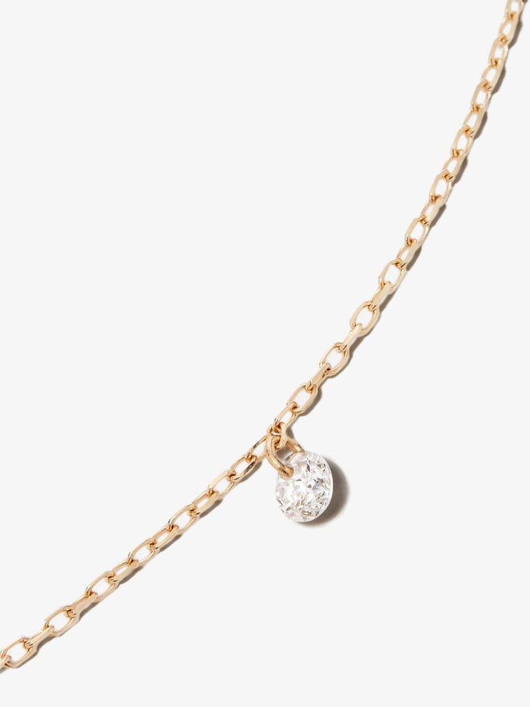 18k Yellow Gold Cross Diamond Necklace