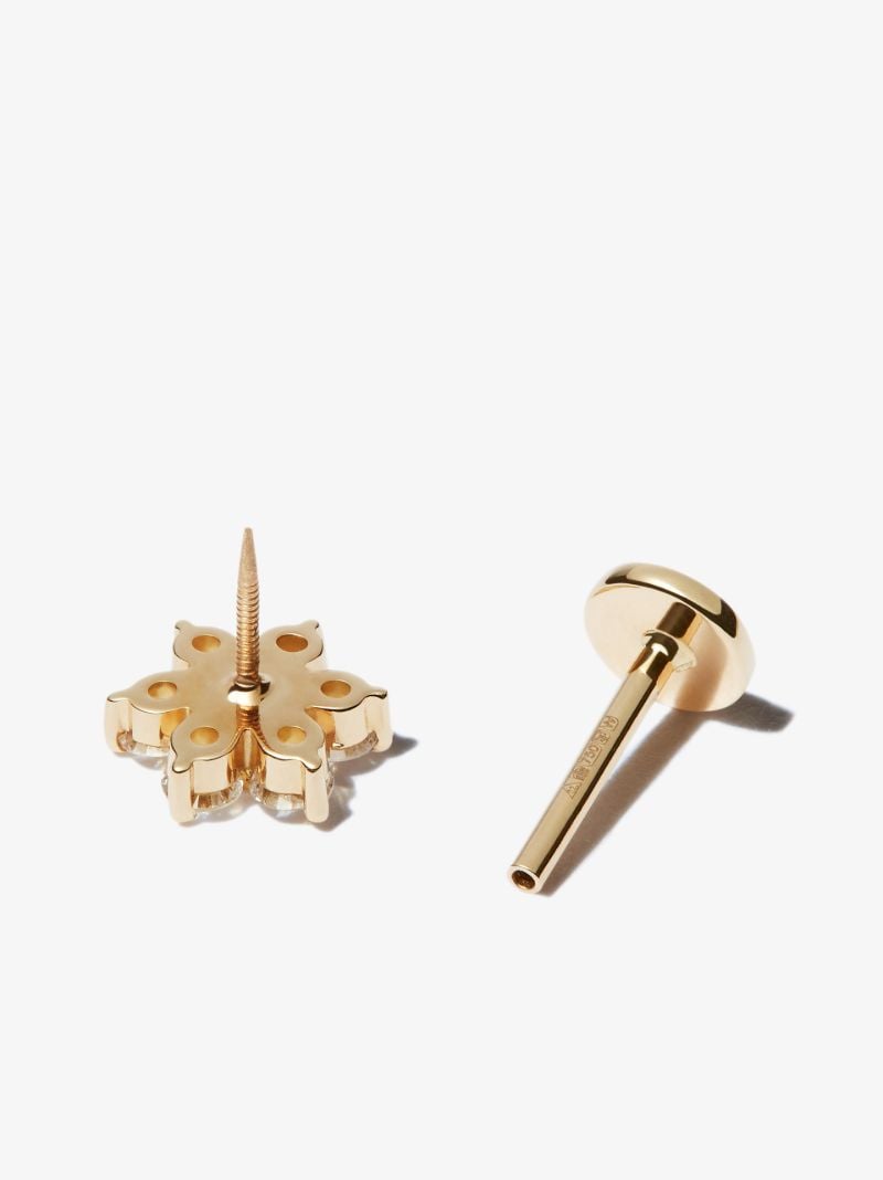 18k Yellow Gold Diamond Single Stud Earring
