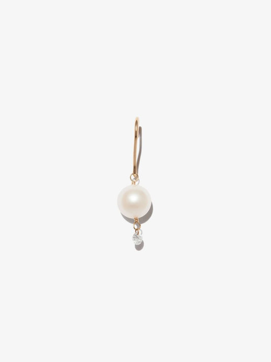 18k Yellow Gold Rain Song Pearl and Diamond Earring