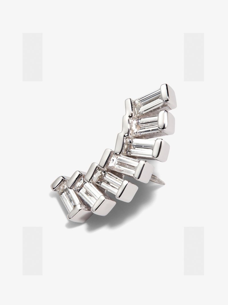 18k White Gold Diamond Earring