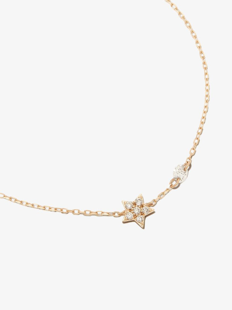 18k Yellow Gold Star Diamond Bracelet