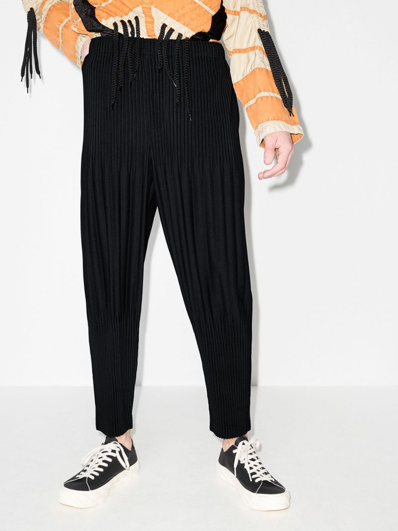 Pleats Bottoms 2 Tapered PlissÃ_x0083_Â© Trousers