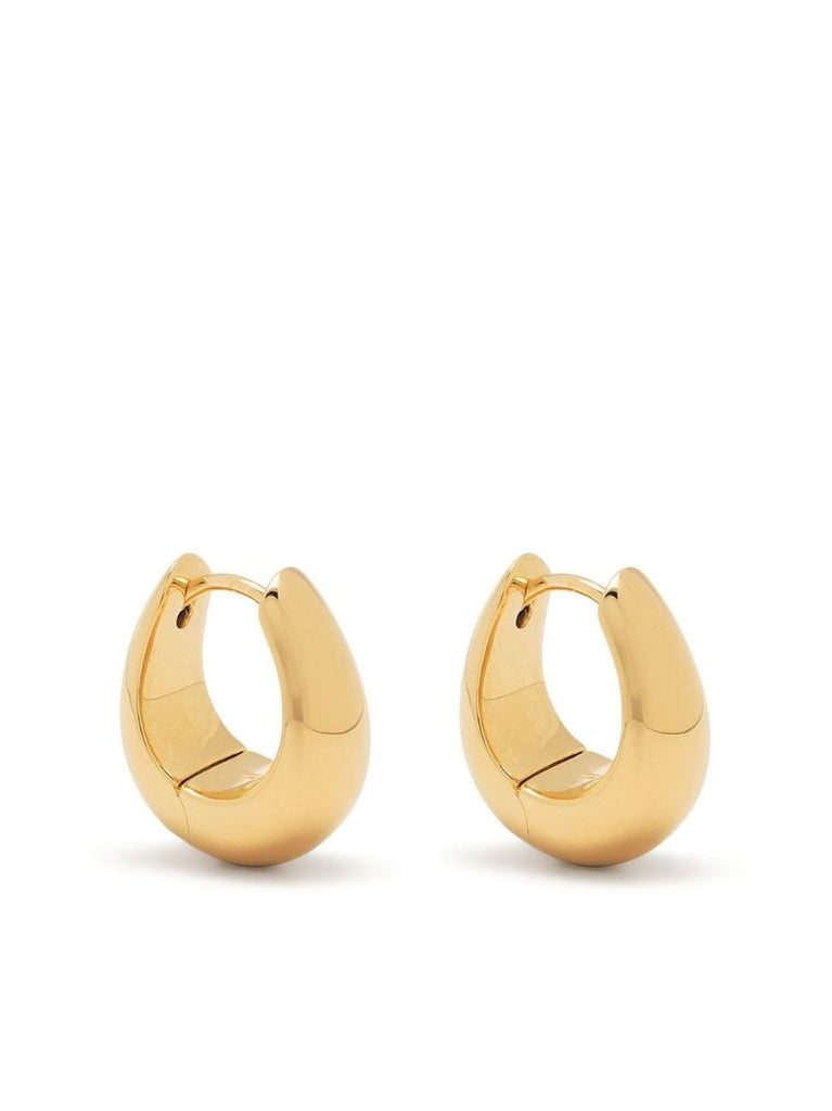 Gold-plated Ice Small Hoop Earrings