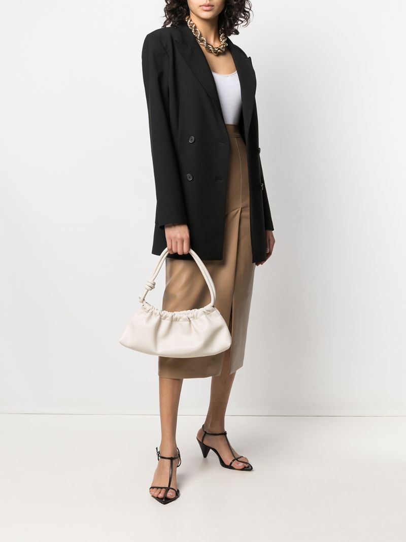 White Valerie Vegan Leather Shoulder Bag