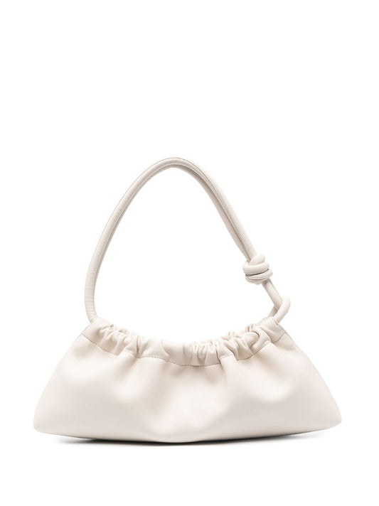 White Valerie Vegan Leather Shoulder Bag