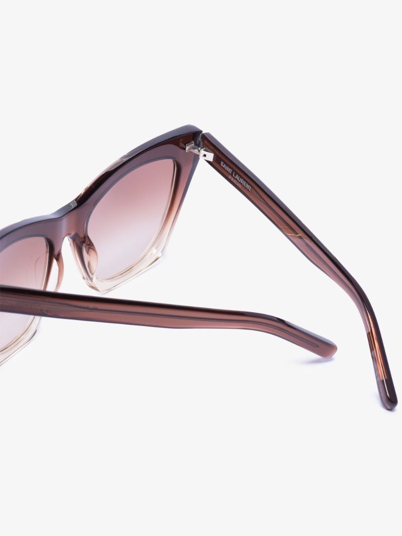 Brown Kate Oversized Cat Eye Sunglasses