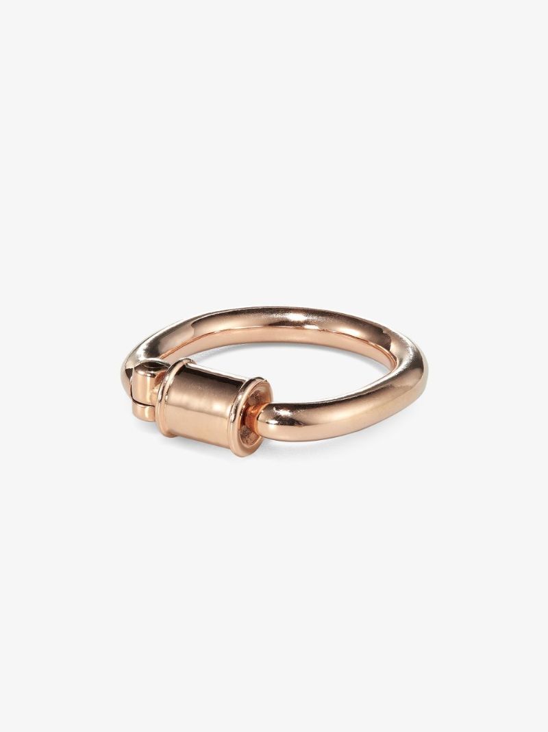 18k Rose Gold Trundle Lock Ring