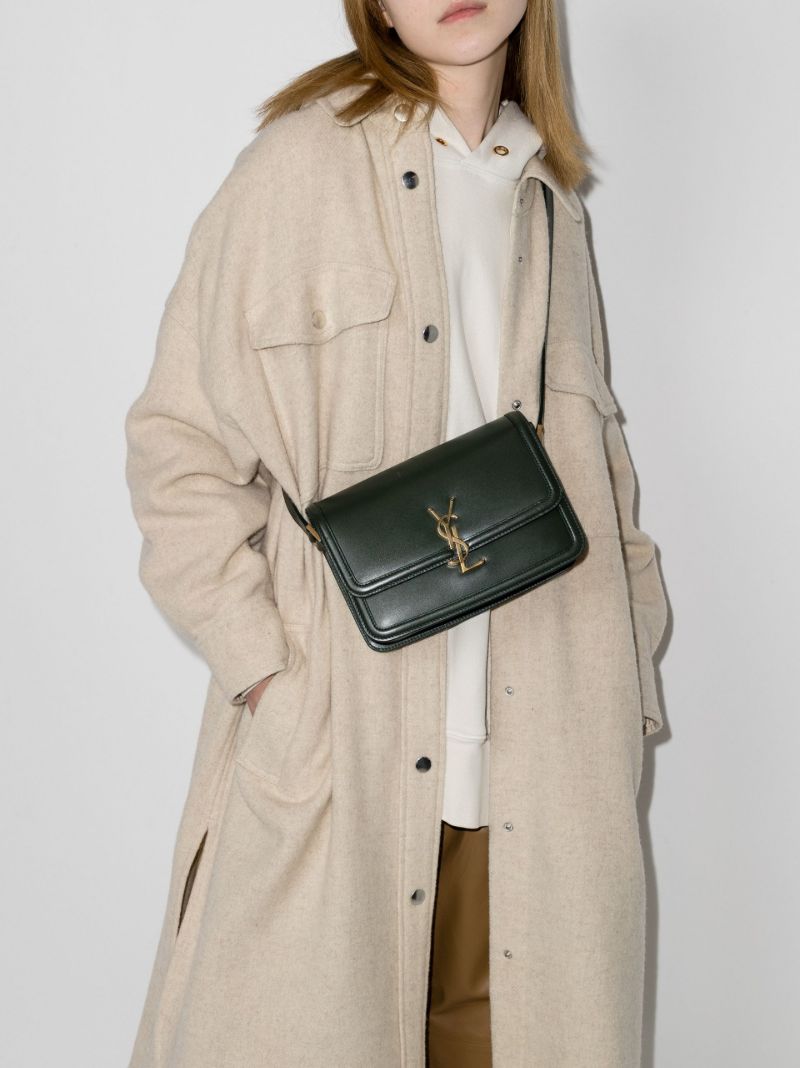Green Solferino Medium Leather Cross Body Bag