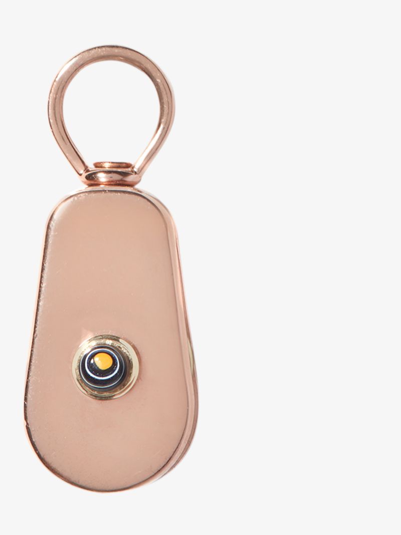 14k Rose Gold Pulley Fordite Charm