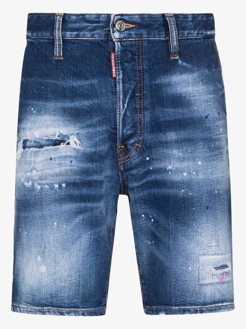 Knee-length Denim Shorts